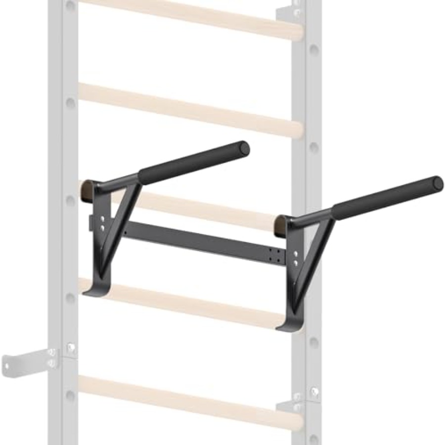 Home Gym Pull Up Bar - عارضة جدارية للجمباز 2x2، سلم سويدي
