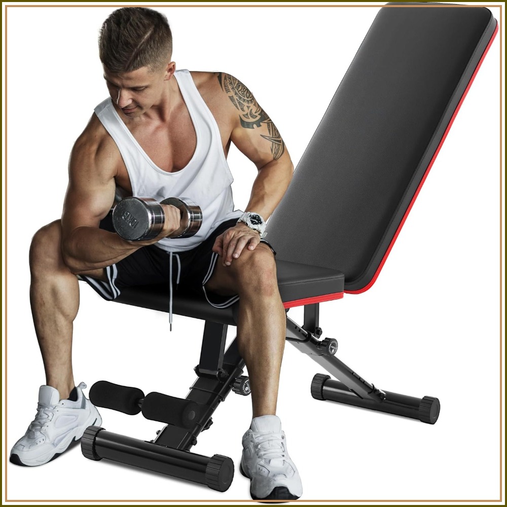 Home Gym Dumbbell Workout - مقعد تدريب قابل للتعديل لتمرينات القوة