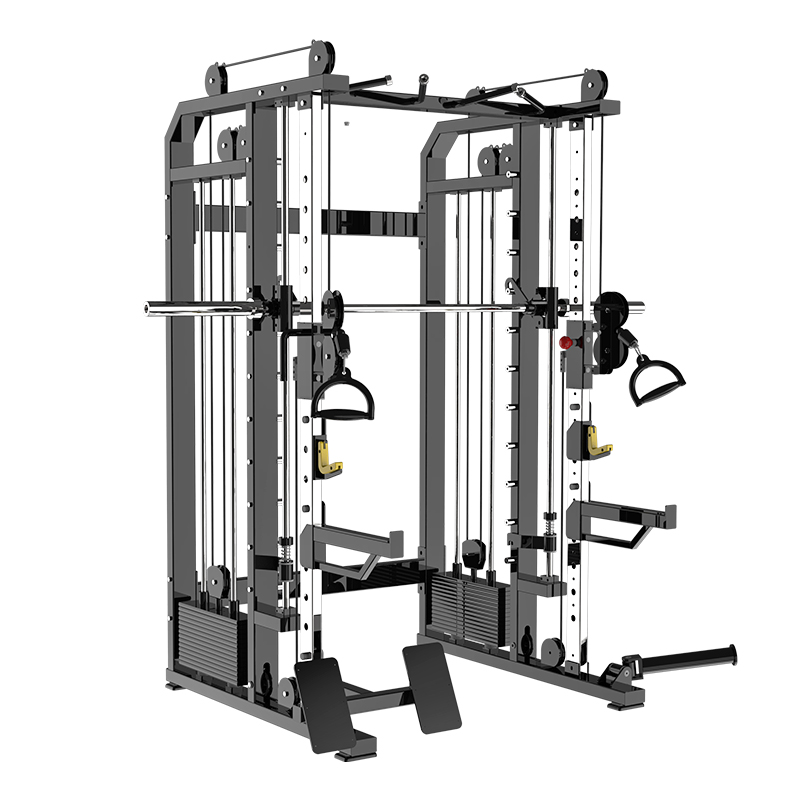 Home Gym Cable Machine With Weight Stack - جهاز سميث متعدد الوظائف للتمارين الرياضية