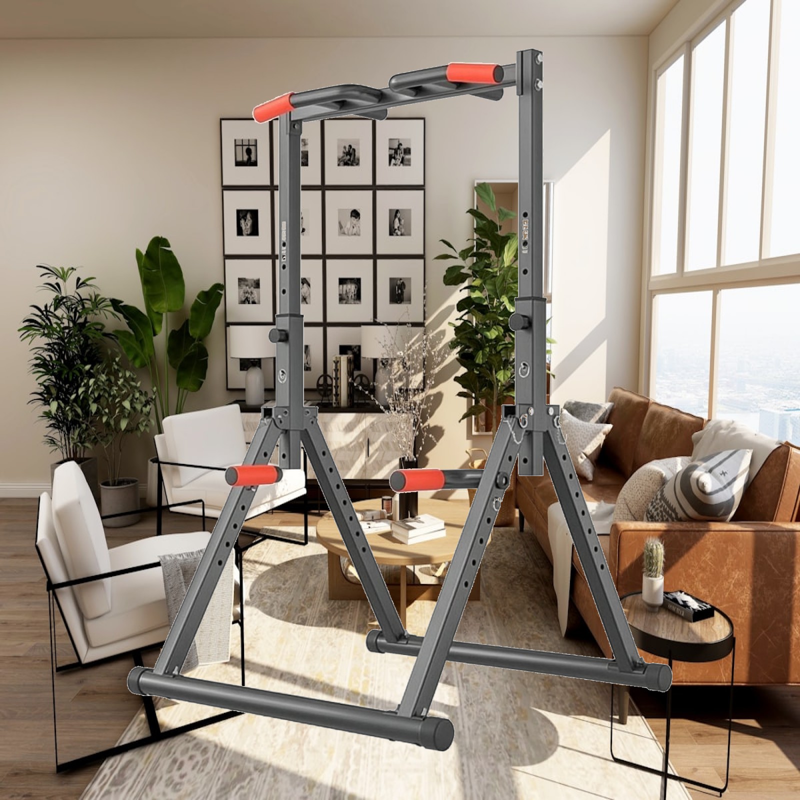 Home Gym Pull Up Bar - قضيب سحب قابل للتعديل للأطفال بمقبض