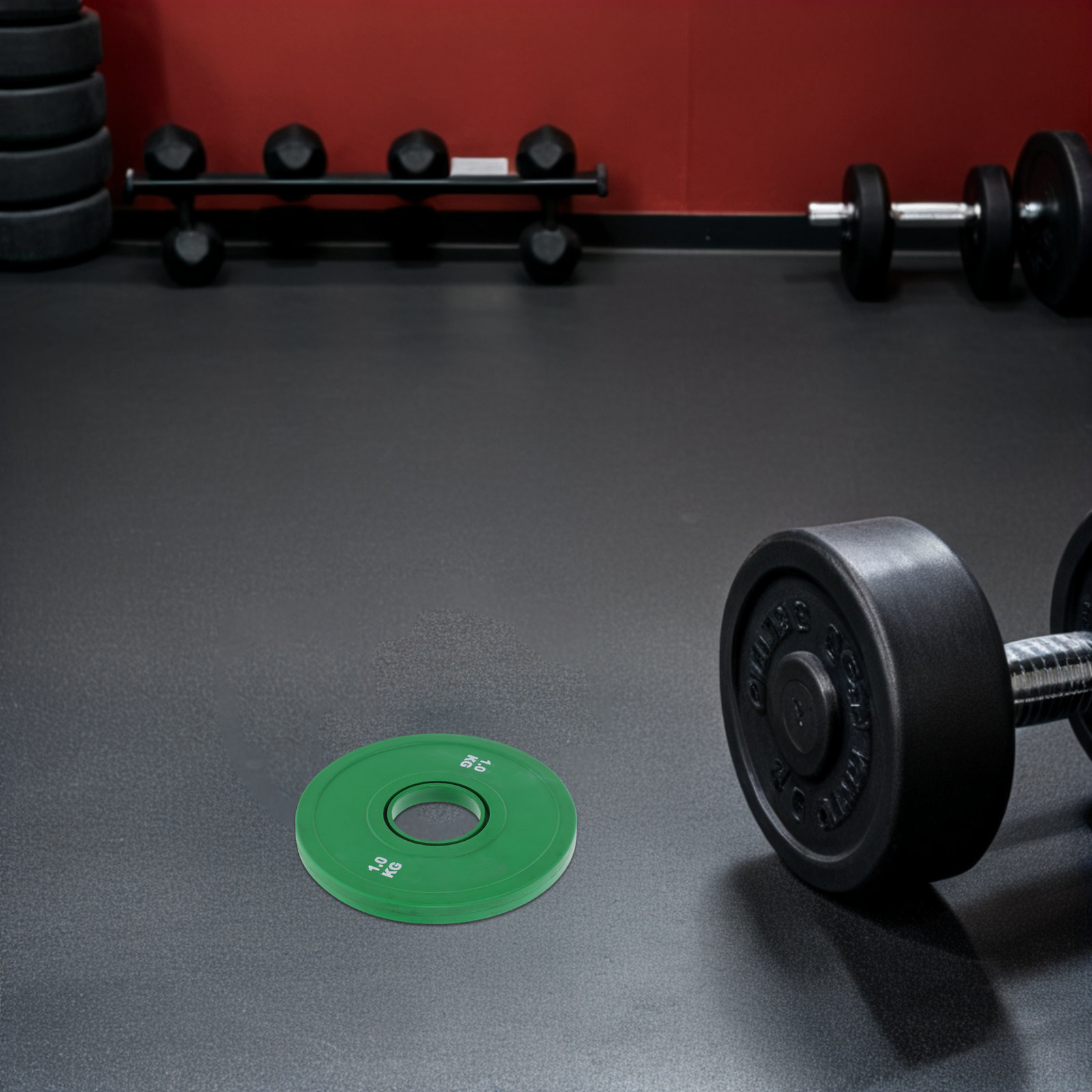 Weight Plate Bumper - أقراص أوزان مطاطية للباربل 1 كجم،
