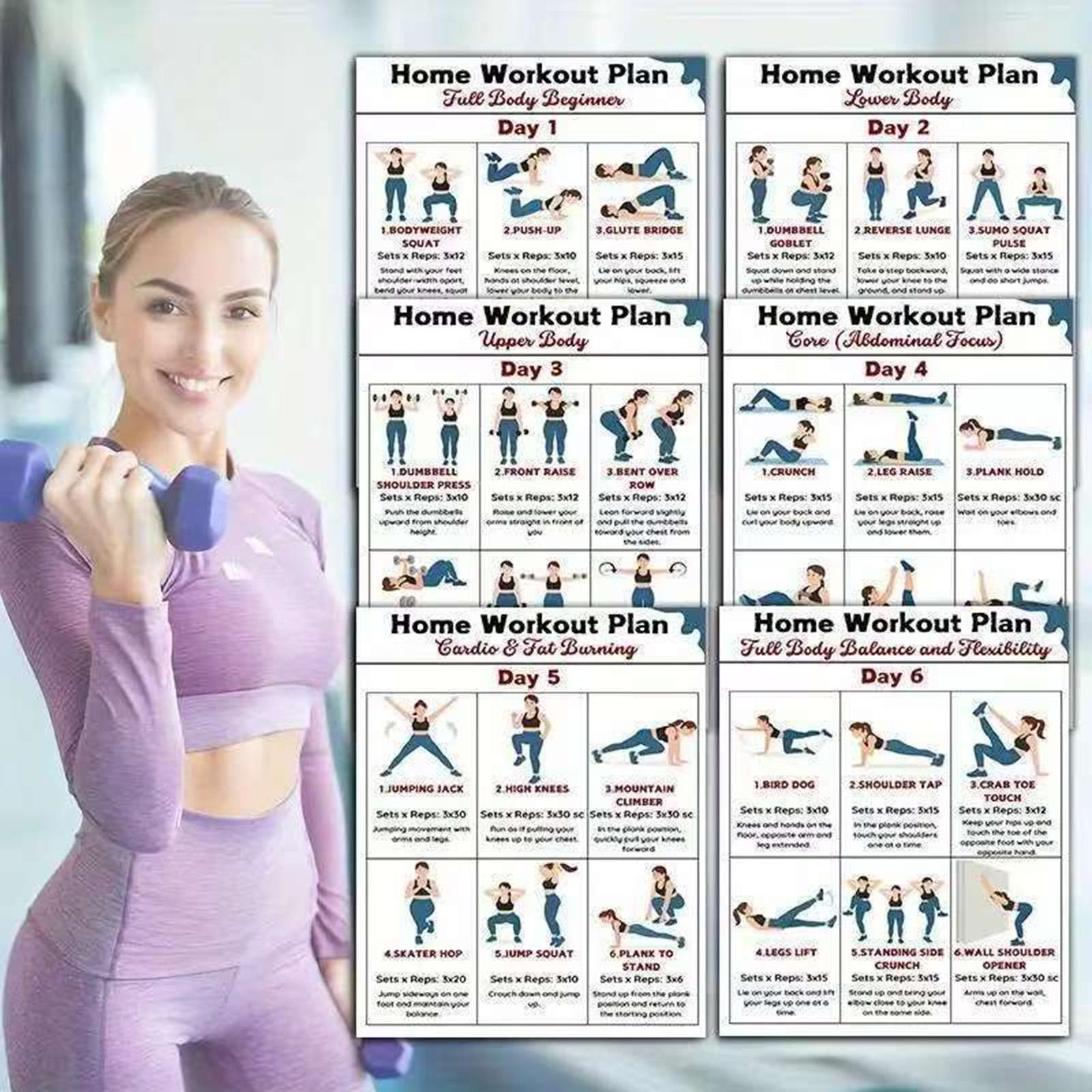 Home Gym Dumbbell Workout - 6 قطعة دمبل اليوغا تمتد تجريب