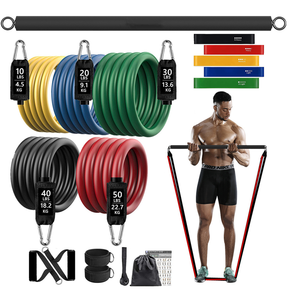 Home Gym Outfit - 150lb اللياقة البدنية الغنيمة المقاومة شريط