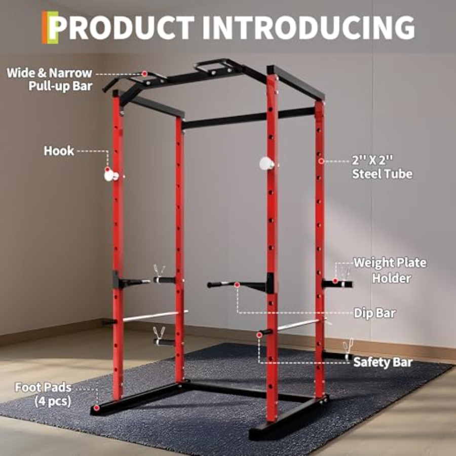 قفص تمارين قوي مع قضيب سحب، رف - مراجعة Home Gym Pull Up Bar وسعره
