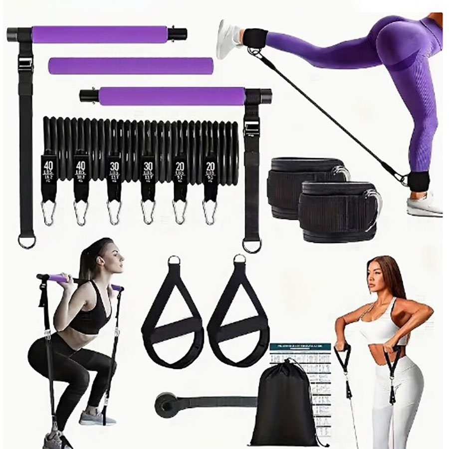 أشرطة مقاومة بوزن 180 رطل مع ق - مراجعة Home Gym Outfit وسعره