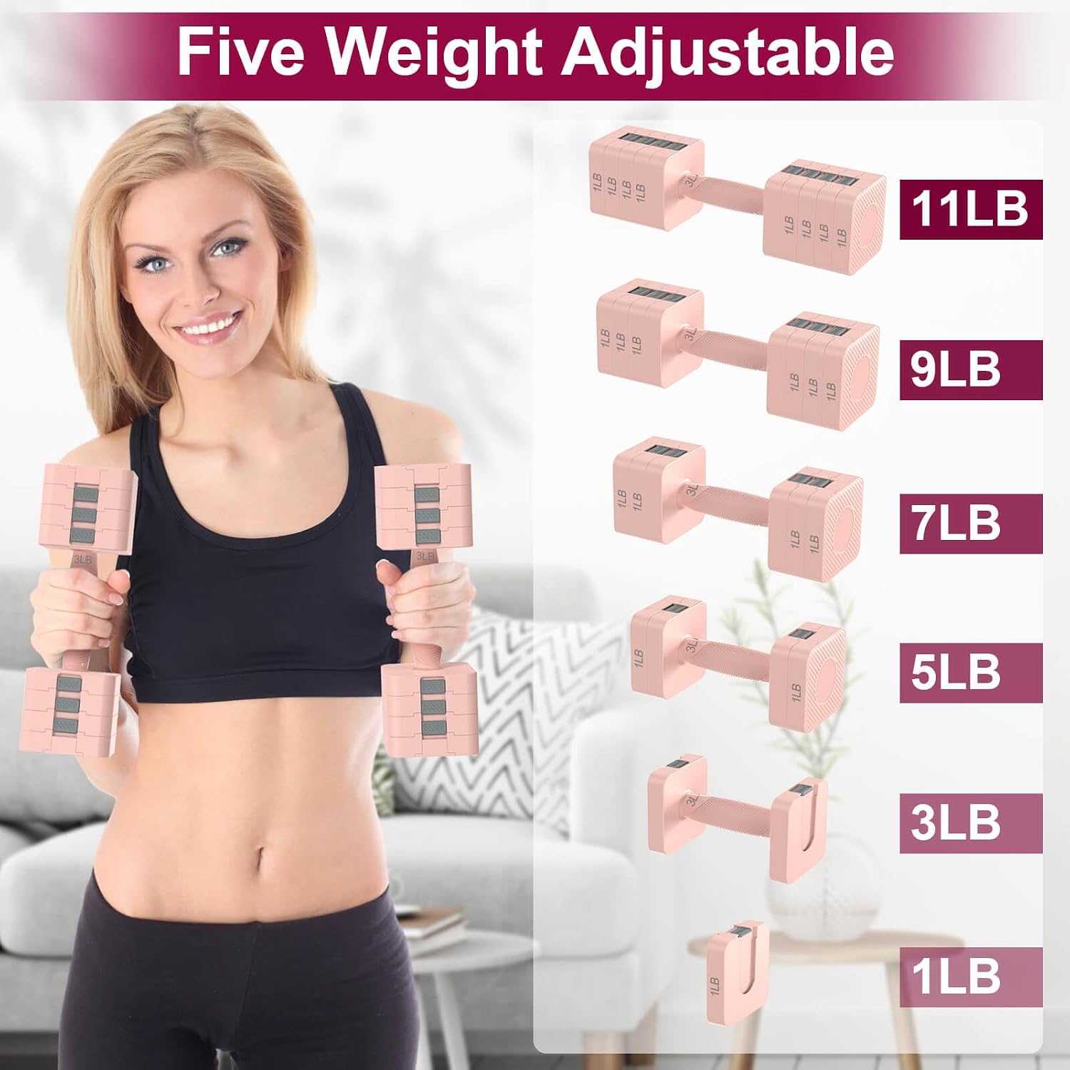 مجموعة دمبلز قابلة للتعديل من  - مراجعة Home Gym Dumbbell Workout وسعره