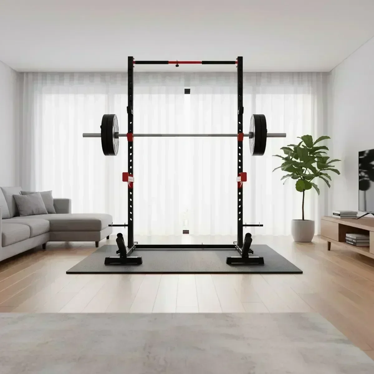 رف تمارين القرفصاء القابل للتع - مراجعة Home Gym Pull Up Bar وسعره
