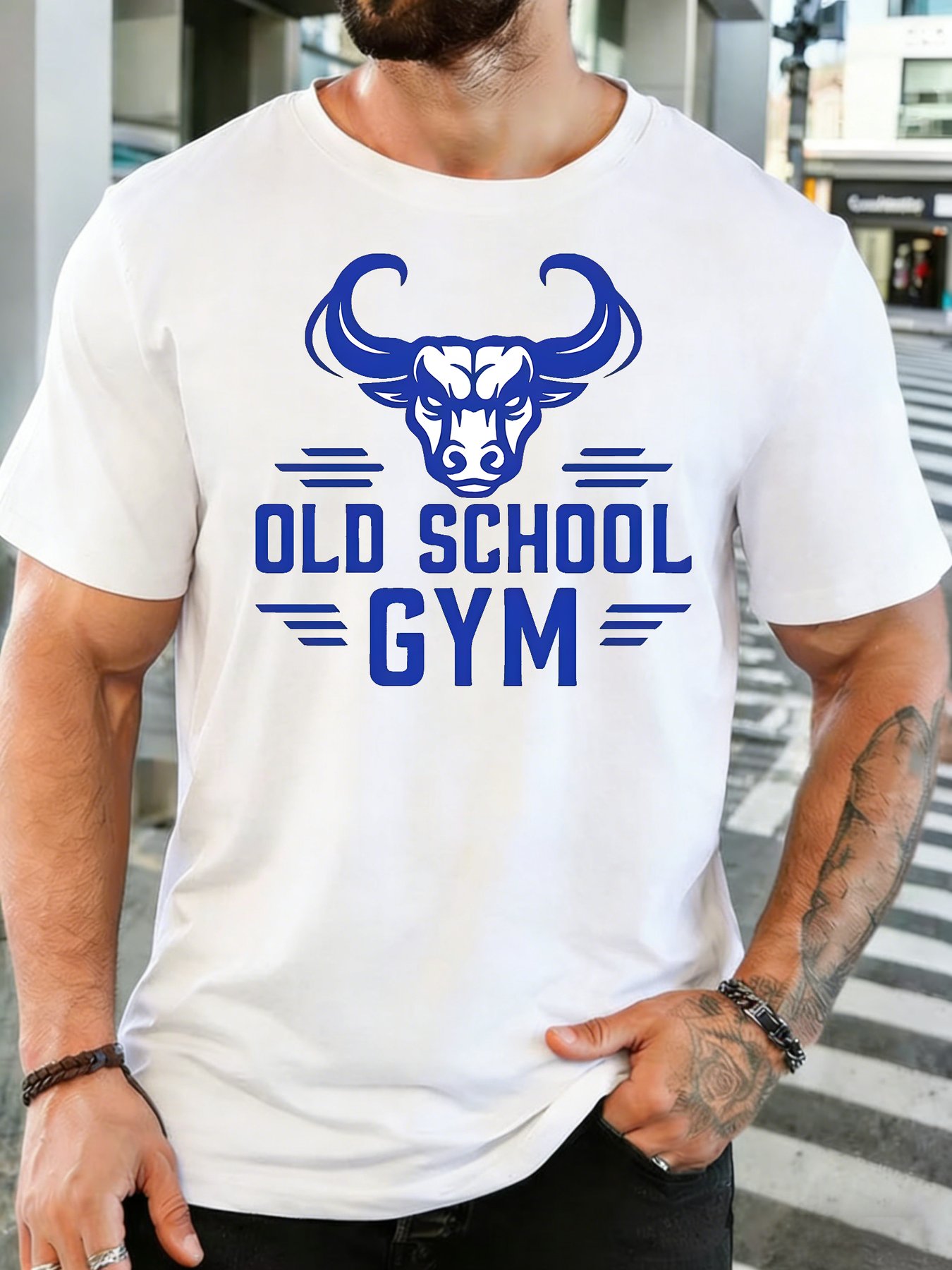 قميص رجالي قطني ناعم برقبة دائ - مراجعة Home Gym Old School وسعره