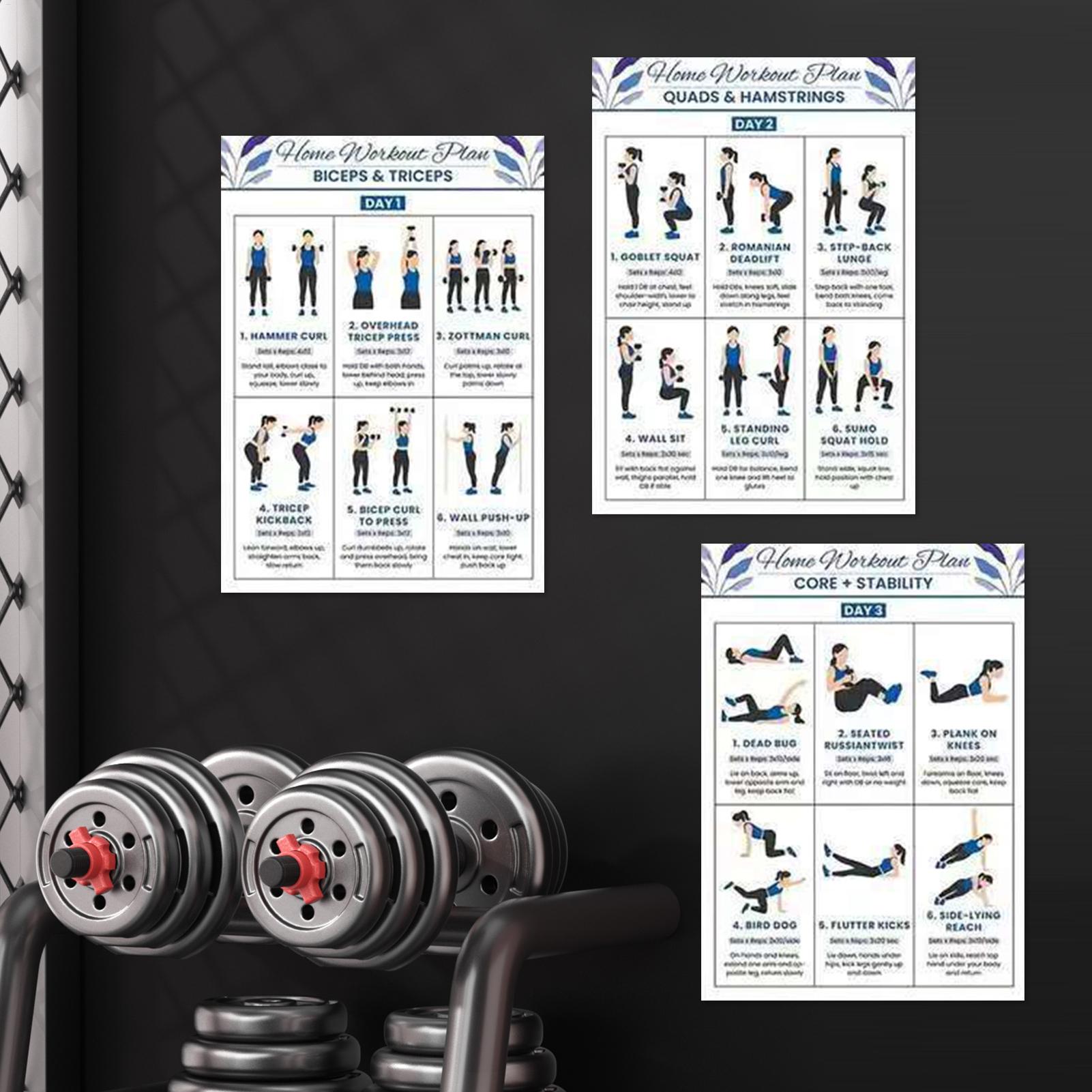 6 قطعة دمبل اليوغا تمتد تجريب  - مراجعة Home Gym Dumbbell Workout وسعره