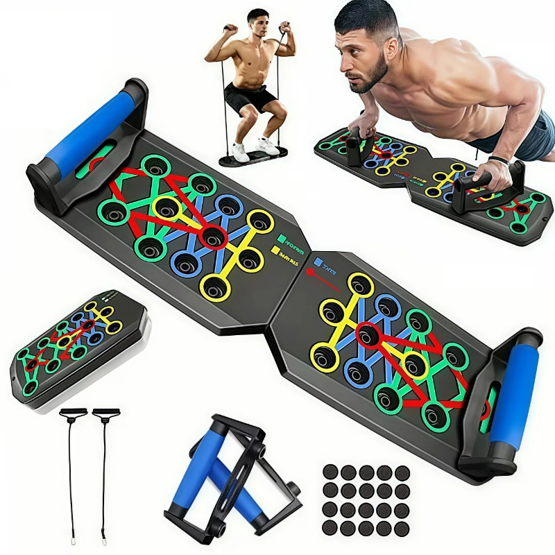 لوح تمارين قابل للطي مع أربطة  - مراجعة Home Gym Kit For Men وسعره